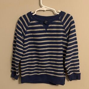 GAP Navy and Gray Striped Pullover
